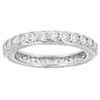 JTV White Cubic Zirconia Sterling Silver Eternity Band Ring for