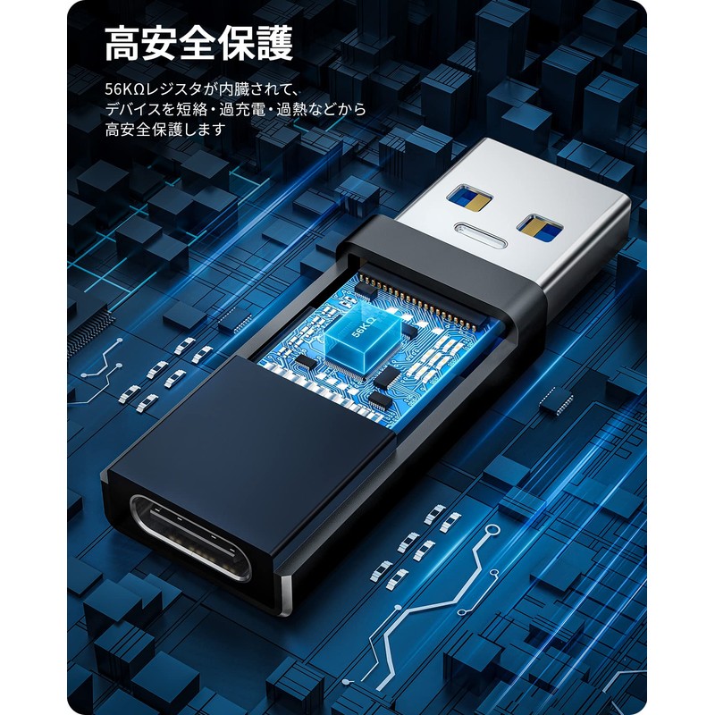 NIMASO USB Type-C Conversion Adapter 【Double-sided USB 3.0 High-Speed Data