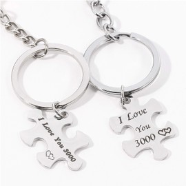 I Love You Keychain Boyfriend Girlfriend Gift Dad Comic Movie Inspired Endgame Fan Couples Husband Wife Lover Mum Brother Sister Daughter Son Sibling friendship Birthday