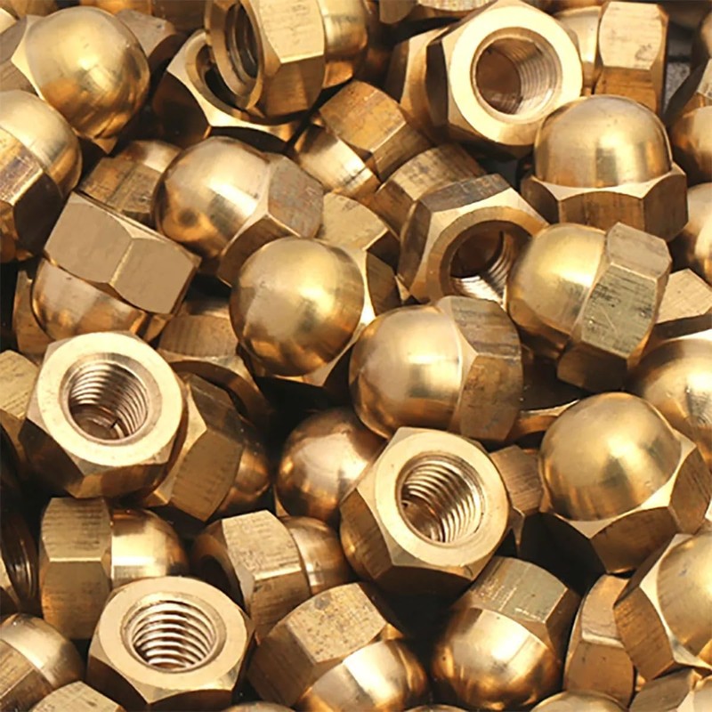 10pcs M8 Acorn Hex Nut Brass Female Threaded Bolt Cover
