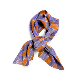 Marettra Maretra Pretty Trunk Wide Silk Tie Scarf