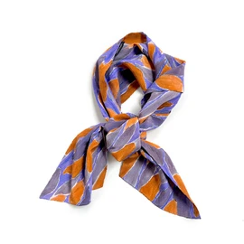 Marettra Maretra Pretty Trunk Wide Silk Tie Scarf