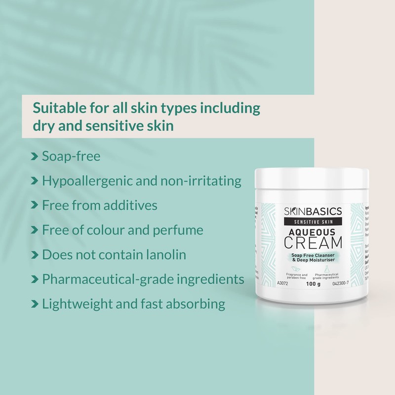 SKIN BASICS Aqueous Cream BP Jar 100g - Gentle Soap