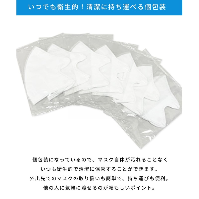 PASTEL MASK Pastel Mask, Non-Woven Fabric, 3D, 3-Layer, Color Individually