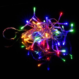Battery Operated Christmas Lights,8 Flashing Mode 13 ft Led Fairy Light String with Timer for Small Mini Xmas Tree Wedding Party Indoor/Outdoor Decoration (Multicolor,1Pack)