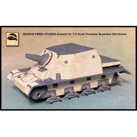 Monroe Perdu Studios 1/72 Scale Laser Etched Zimmerit for Trumpeter Brummbar Monroe Perdu Studios