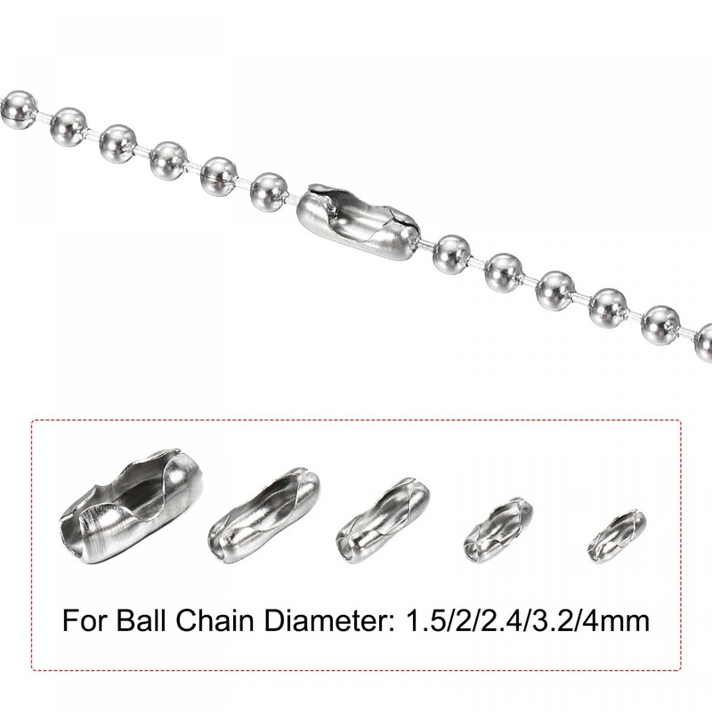 sourcing map Ball Chain Connector Clasps, Stainless Steel Replacement Cord