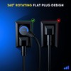 Maximm 360° Rotating Flat Plug Extension Cord 25 ft, Black