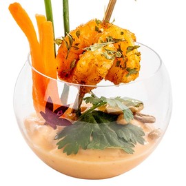 Restaurantware 2 Ounce Round Plastic Bowls 5 Disposable Sphere Cups - Reprocessable Does Not Shatter Easily Clear Plastic Appetizer Bowls Versatile For Weddings Parties Or Birthdays