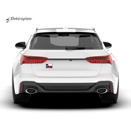 Elektroplate State of Texas Flag Small All Metal Emblem for Cars | Universal Fit at 2.2" x 3.4" | Weatherproof