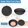 Hinapan Pack of 6 Tart Mould with Lifting Base, 3