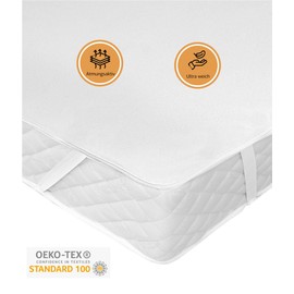 Bluome Waterproof and Oeko-Tex Certified Mattress Protector, White (140 x 200 cm)