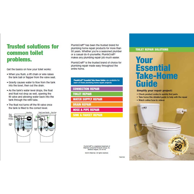 PlumbCraft 7030050 Plumb Craft Waxman Toilet Fill Valve Replacement-DIY Anti-Siphon