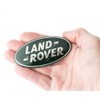 LAND ROVER RANGE ROVER SUPERCHARGED OVAL BADGES BLACK ON SILVER