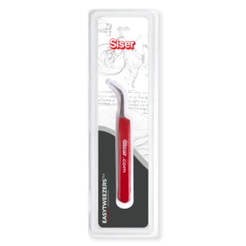 Siser Surgical Steel Tweezers Precision Tweezers with Comfortable Anti-Static Rubber Grip