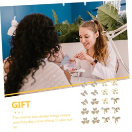 OHPHCALL Pearl Beads Nail Gems and Charms 20pcs Set Alloy Rhinestone Nail Art Decorations