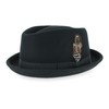 Belfry Crushable Porkpie Fedora Hat Men's Vintage Style 100% Pure