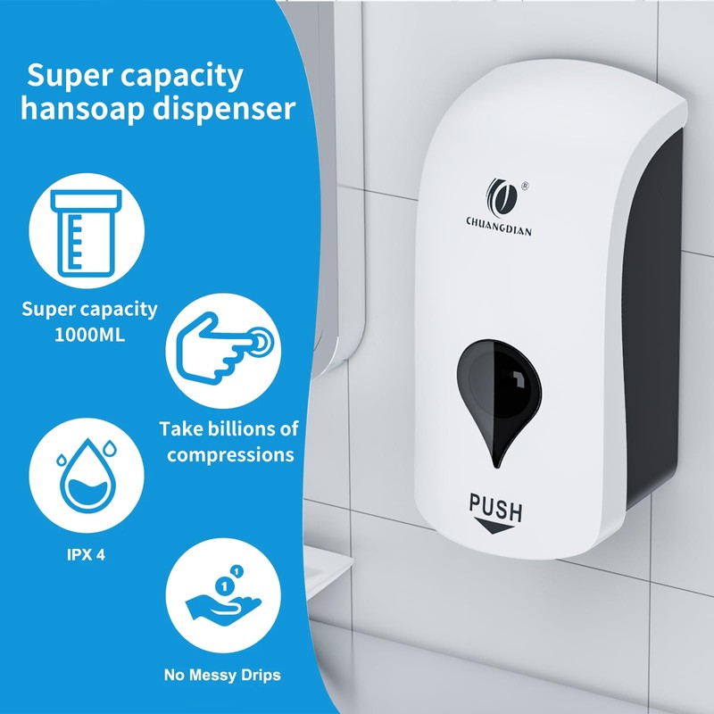 Soap Dispenser Wall Mounted Commercial Hand Soap Dispenser Shampoo Conditioner