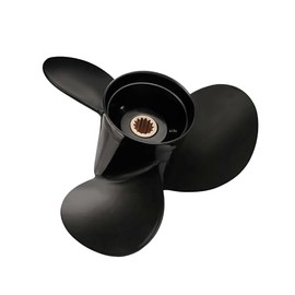 WINGOGO 765049 10 1/2 X 11 Pitch 3 Blade 14 Spline Tooth Outboard Boat Propeller Replacement for Johnson Evinrude OMC Outboard 15-35HP RH Aluminum Prop 0765049 10.5 X 11