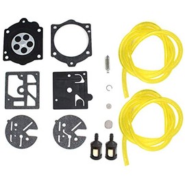 AISEN Carburetor Carb Repair Rebuild Kit for McCulloch Pro Mac 650 655 Craftsman 3.7 Timberwolf HDA-75 HDB 00214959 Fuel Line Filter