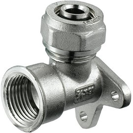 16mm PEX-AL-PEX x 1/2" Female Brass Compression Pipe Fittings Elbow Wall Mounted