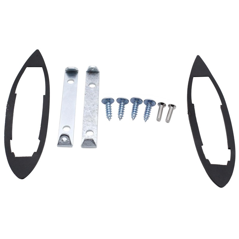 Prefer Warehouse Pair Chrome Round Bowtie Outside Rearview Mirrors Ribbed