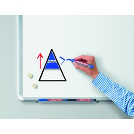 edding 363 whiteboard marker - red - 1 whiteboard pen - chisel tip 1-5 mm - whiteboard pen dry wipe - for whiteboards, flipcharts, pinboards, magnetic and memo boards - sketchnotes - refillable