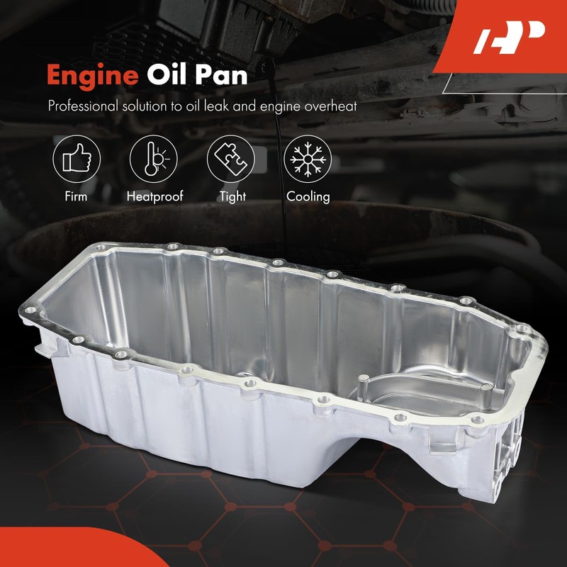 A-Premium Engine Oil Pan Sump with Drain Plug Compatible with