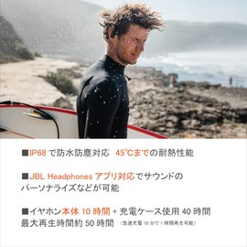 JBL ENDURANCE PEAK3 Bluetooth Sports Fully Wireless, Ear-hook Type, USB Type C, IP68 Waterproof, Dustproof, Blue, JBLENDURPEAK3BLU