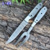 Steak Knife Custom Damascus Steel Steak knife & fork blank