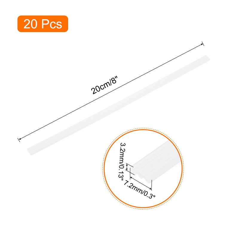 sourcing map 20pcs 8 Inch Plastic Welding Rods PP Welding