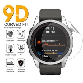 NUCNOK Pack of 3 Screen Protectors for Garmin Fenix 7S Pro/Garmin Epix Pro (Gen 2) 42 mm, Clear HD Soft Hydrogel Film, Full Coverage, Bubble-Free, Scratch-Resistant, Anti-Fingerprint, 3D Full Cover