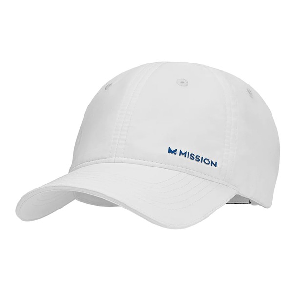 MISSION Cooling Performance Hat - Unisex Baseball Cap for Men and Women - Instant-Cooling Fabric, Adjustable Fit (White)