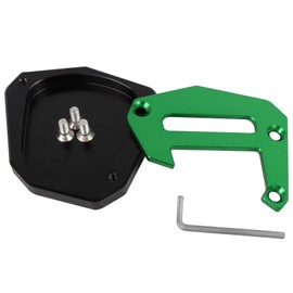 CHIFUN Kickstand Extender Enlarger Pad Side Stand Extension Plate Replacement for KAWASAKI KLR650 2009-2018 KLR650 ABS Adventure Traveler 2022-2023 Side Parking Stand Foot Pad (Green)