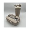 Travel Portable Wheat Straw Personal Fitness Protein Shaker Bottle