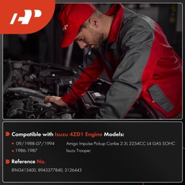 A-Premium 2 Barrel Carburetor Compatible with Isuzu Amigo/Impulse/Pickup/Caribe 1988-1994 2.3L, Trooper 1986-1987, Replace# 8943413400, 8943377840