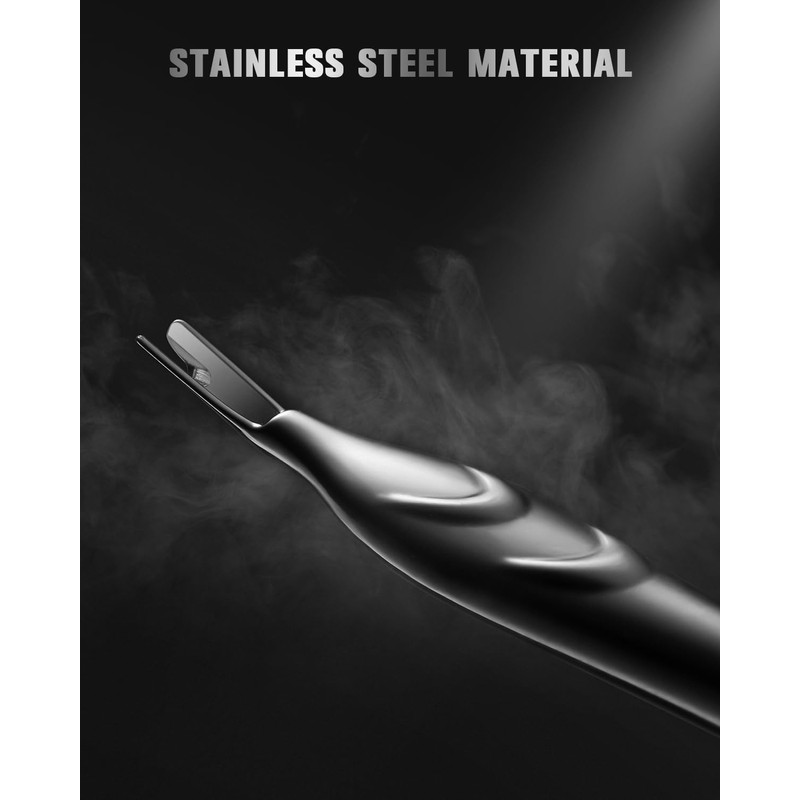 FERYES Cuticle Pusher with Fork, 2-in-1 Cuticle Trimmer Nail Care