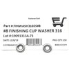 #8 Stainless Steel (316 Marine Grade Stainless) Finishing Washers Cup