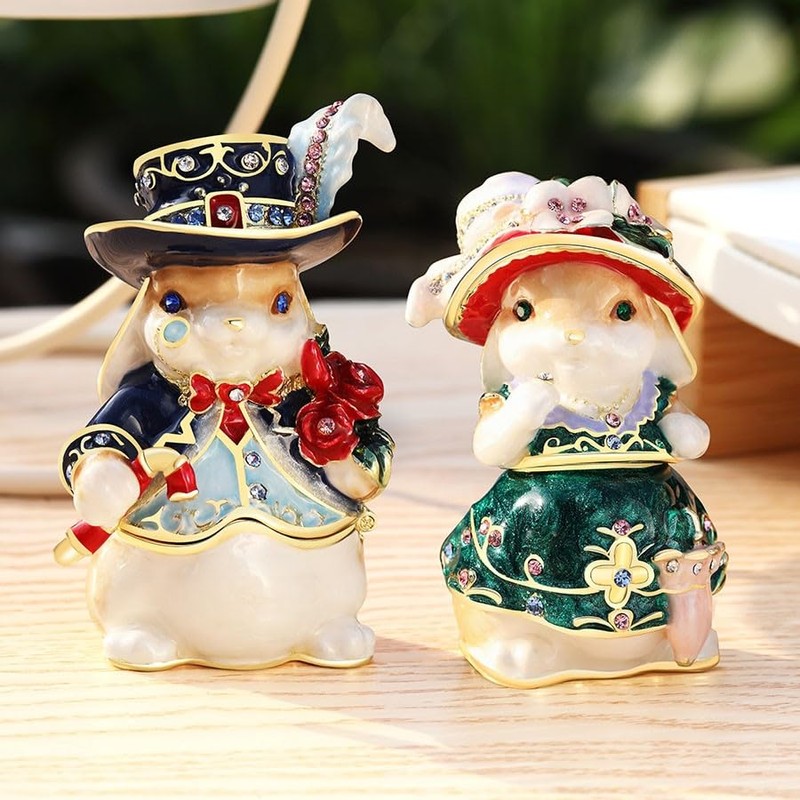 12 – 415 " Rabbit Baron "Jewelry, Trinket Box, Jewelry Box