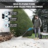Cordless Leaf Blower, 320 CFM 180 MPH 3 Speed Lightweight
