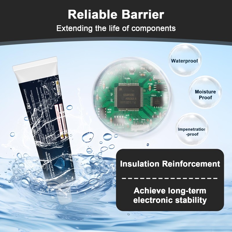 1DFAUL 100ml Conformal Coating for Electronics, Silicone Conformal Coating Insulating