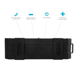 Pantrypoet Bluetooth Speaker with Stereo Sound - Portable Wireless Shockproof Water-Resistant Indoor/Outdoor Shower Speaker - 2x12 W Dual-Driver with Bass - USB Charging
