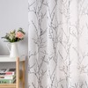 MIULEE Tree Branch Print Semi Sheer Curtains for Living Room/Bedroom