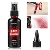 Halloween Fake Blood Spray with Replaceable Tip, Washable Realistic SFX