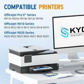 Skydo 962XL Ink Cartridge Combo Pack Compatible for 962 Ink Cartridges Work with Officejet Pro 9015e 9015 9010 9018e 9025e 9012e 9018 9025 9020 9012 Printers 4 Pack (Black Cyan Magenta Yellow)