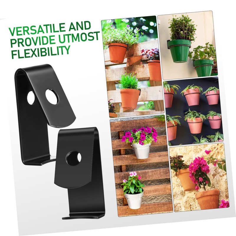 Outanaya 5pcs Metal Planter Wall Holder Hooks Durable Terracotta Pot