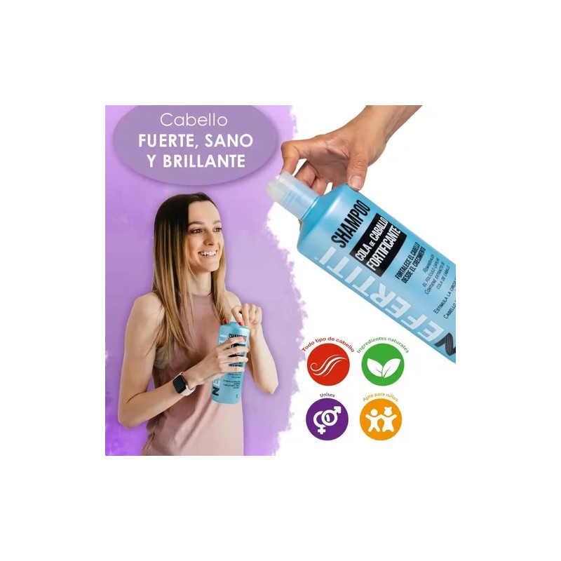Shampoo Cola De Caballo Para Crecimiento Nefertiti De 1 Lt