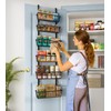 Mefirt 12 Inch Wide Narrow Over The Door Pantry Organizer,