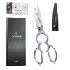 SAVAQ Kitchen Scissors, Disassembly, All Stainless Steel, Dishwasher Safe