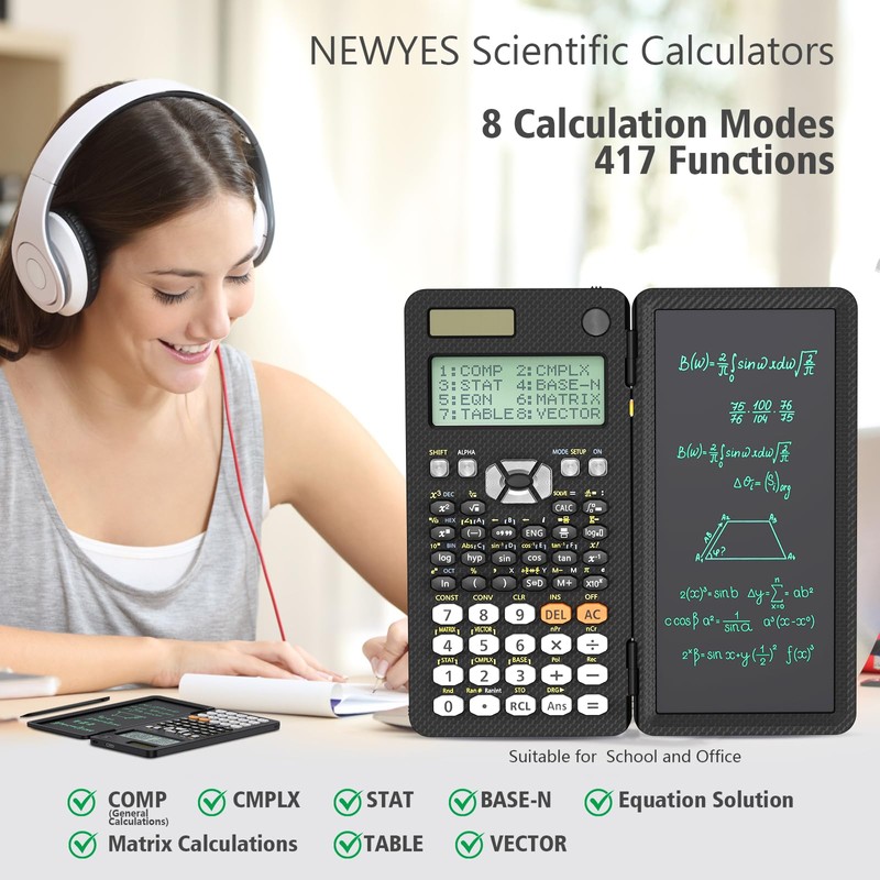 Rechargeable Scientific Calculator for Students, 991ES MAX Foldable Science Calculator